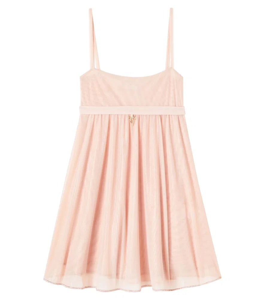Платье из тюля со сборками Oséree Kids, розовый