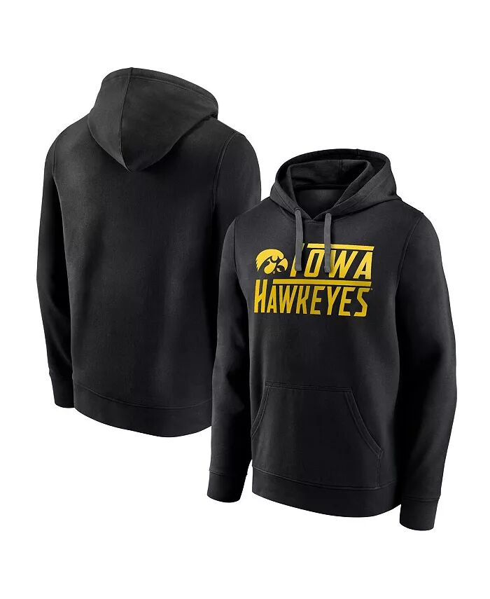 

Мужская черная толстовка с капюшоном Iowa Hawkeyes Favorite Longshot Fanatics