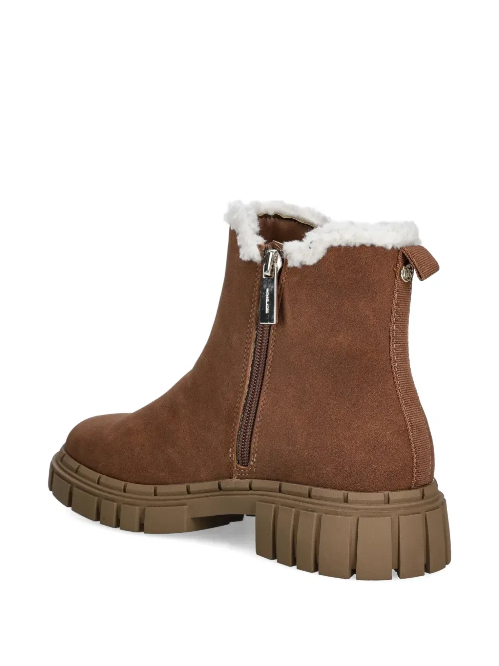 Сапоги на молнии из овчины Michael Kors Kids, коричневый — фото 3