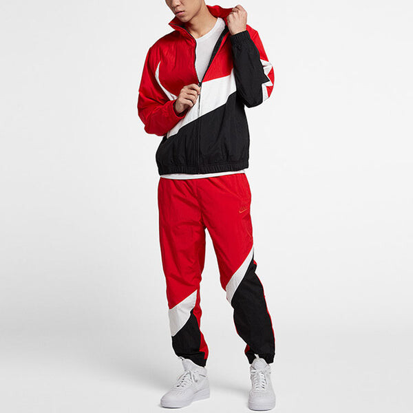Куртка as men's sportswear hbr jkt jacket wvn stmt 'red white black' Nike, красный — фото 4