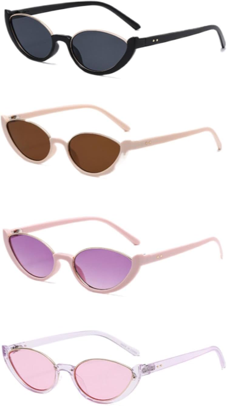 

Солнцезащитные очки с защитой от УФ-излучения UV400 | «Кошачий глаз», маленькие овальные | Для женщин и мужчин, для занятий спортом на открытом воздухе и вождения DSVIGF, 4pcs Z11a