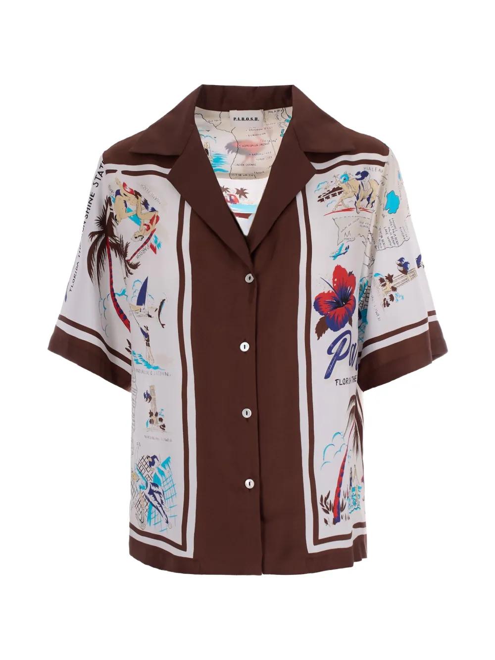 

Рубашка с принтом P.A.R.O.S.H., бежевый