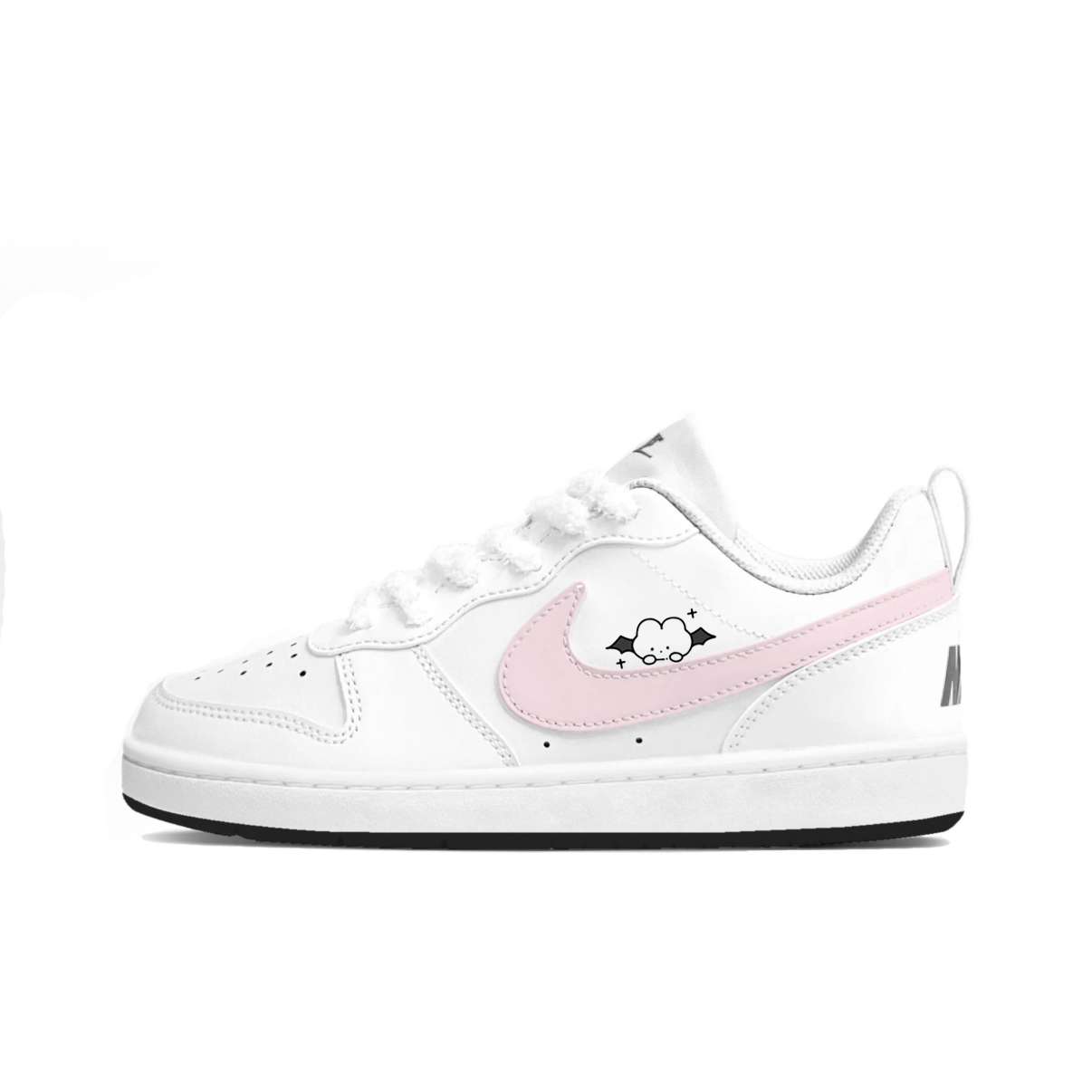 

Nike Детские кроссовки для скейтбординга Court Borough White Peach Rest с амортизацией, износостойкие, белые, подростковые