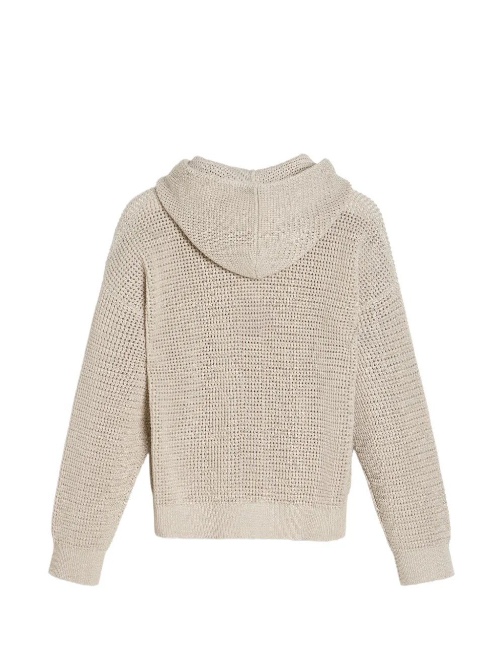 Застегивающаяся на молнию худи в рубчик Brunello Cucinelli Kids, бежевый — фото 2