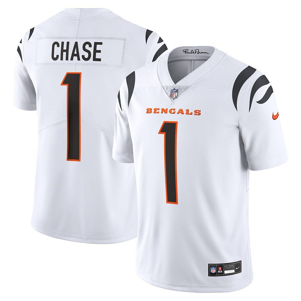 

Мужское джерси Nike Ja'Marr Chase White Cincinnati Bengals Vapor Untouchable Limited Limited, цвет Bng White