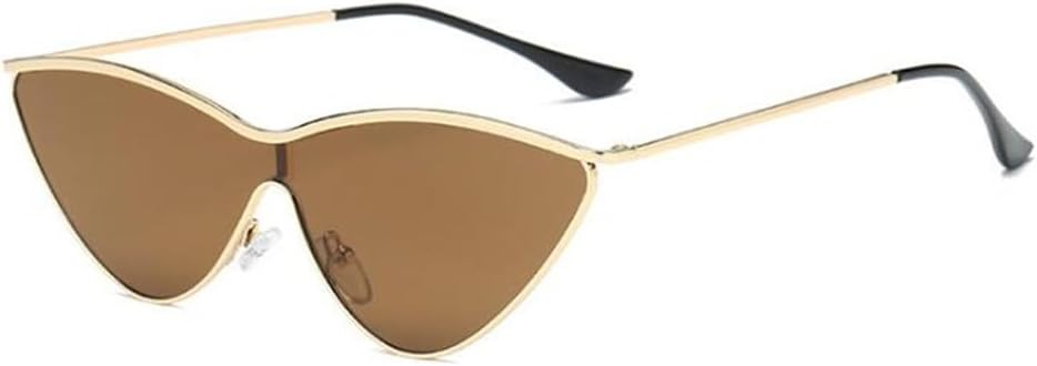 

Винтажные солнцезащитные очки «кошачий глаз» для женщин, металлическая оправа, ретро-линзы треугольной формы, солнцезащитные очки «кошачий глаз» для женщин, защита от ультрафиолета UV400 VFDHN, C7