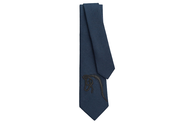 

HERMES Галстук мужской тёмно-синий, Dark Blue