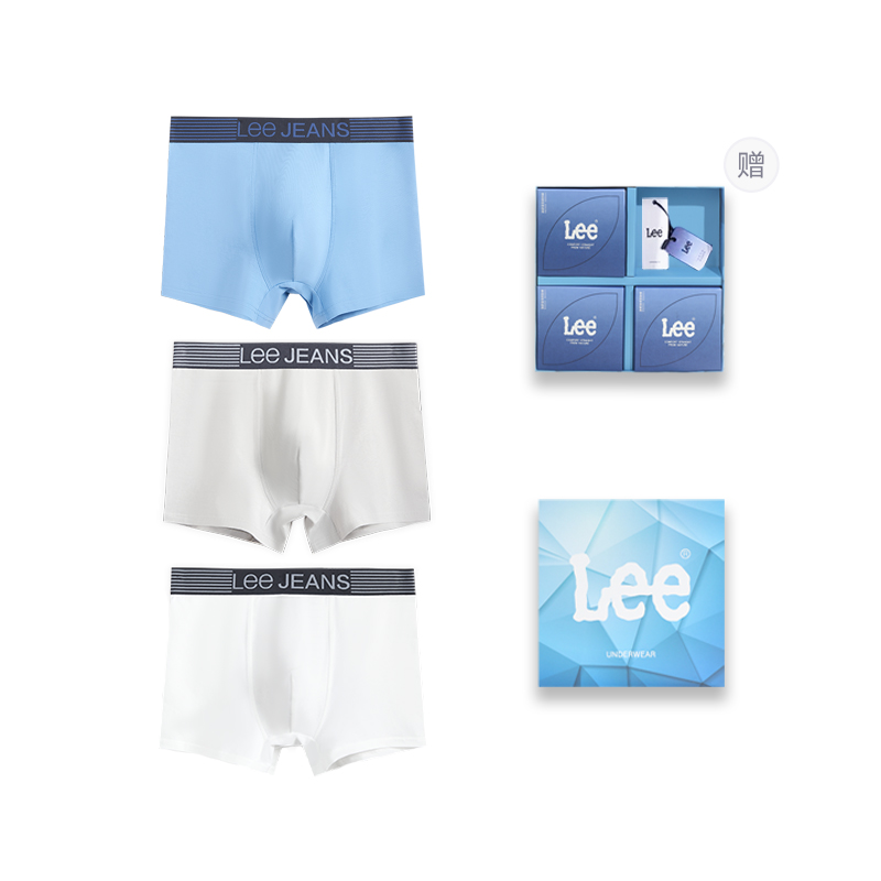 

Мужские трусы подарочный набор комбинация Lee, белый