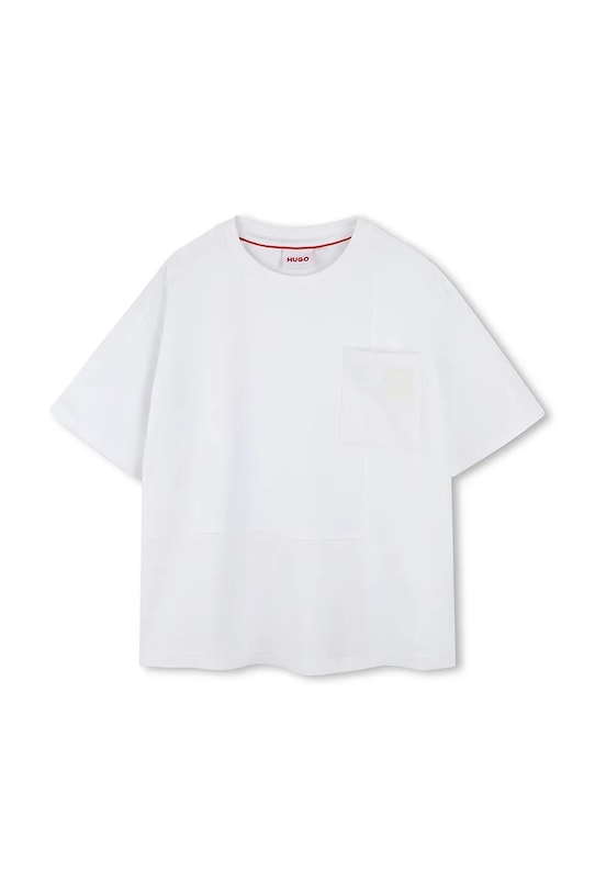 

Детская хлопковая футболка Hugo, белый
