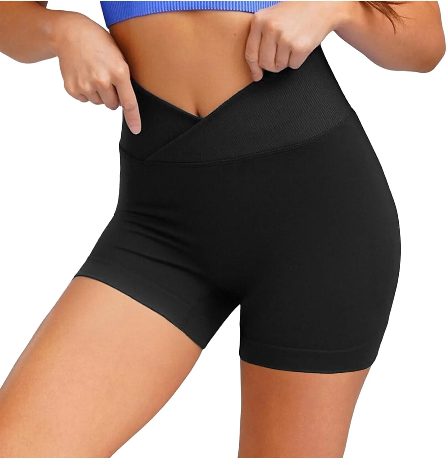 

Женские шорты для йоги Cross V-Waist с низкой посадкой YONGHS