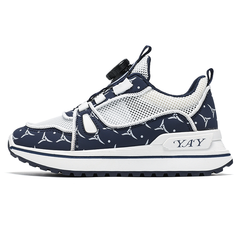 

Кроссовки для бега с низким верхом, амортизирующие и устойчивые к истиранию, для детей D&W, белый/синий