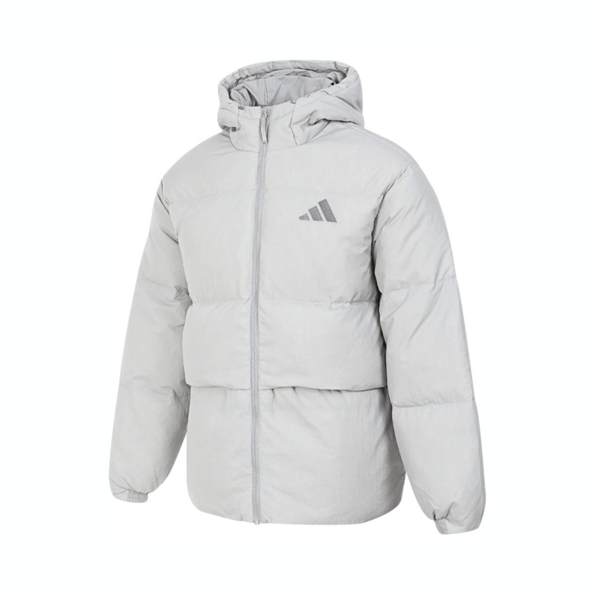 Adidas Пуховик унисекс серый, с ожерельем, Gray (Comes with Necklace) — фото 4