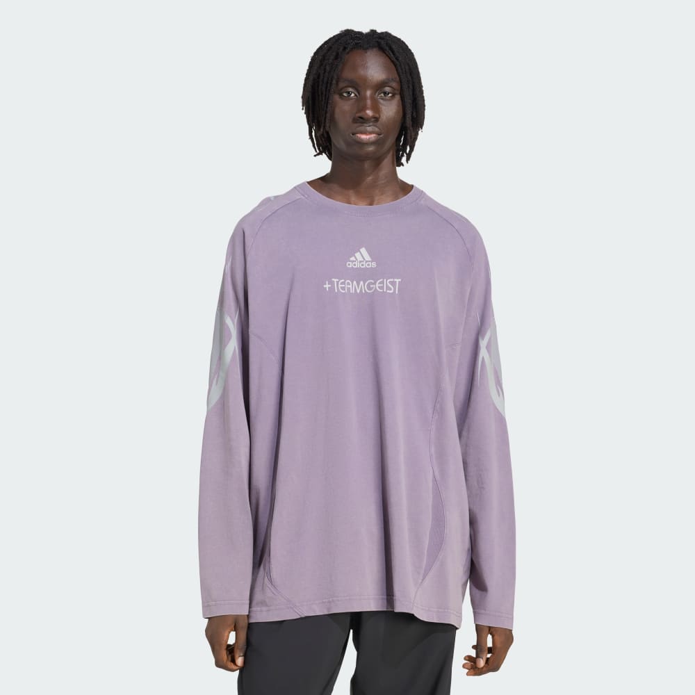 

Футболка Adidas Adilenium Season 4 Teamgeist Graphic Long Sleeve Tee, цвет Shadow Violet