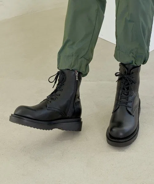 Ботинки шнурованные Kyle Lace-up Height Increase Walker Boots из искусственной кожи, черные — фото 2