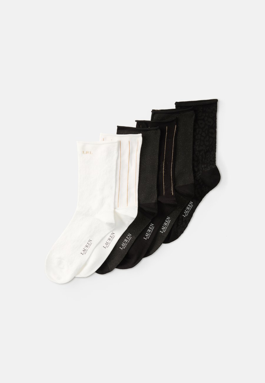 

Носки Lauren Ralph Lauren CREW SOCK 6 PACK, Black/Ivory/Gold-Coloured/Black