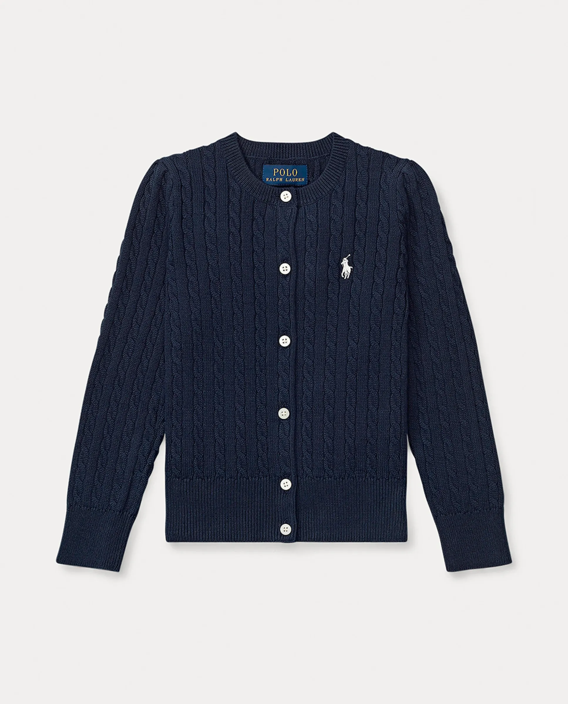 Детский кардиган из хлопка с узором "восьмерки" Polo Ralph Lauren, темно-синий — фото 4