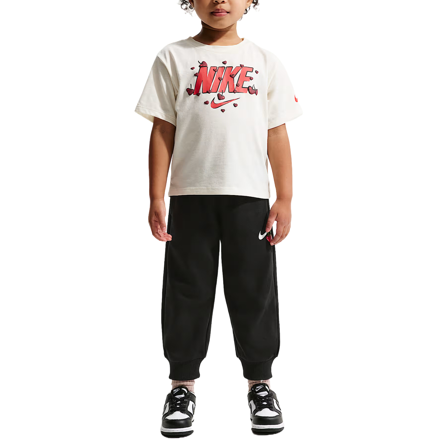 Умеренные спортивные штаны Unisex Kids' Nike, черный/красный/белый/белый — фото 3