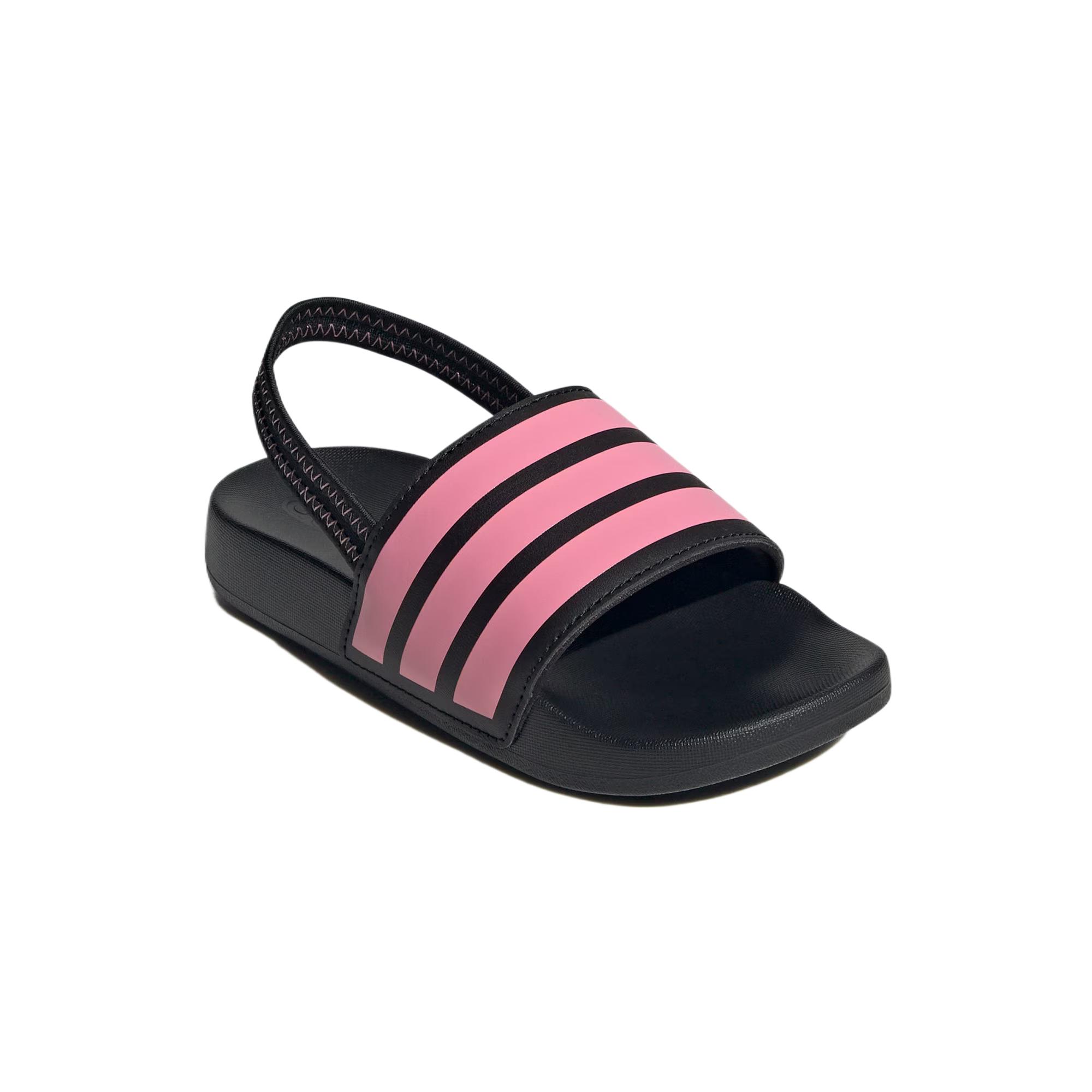 Adidas Детские сандалии adilette low top черные розовые для детей 3-7 лет — фото 4