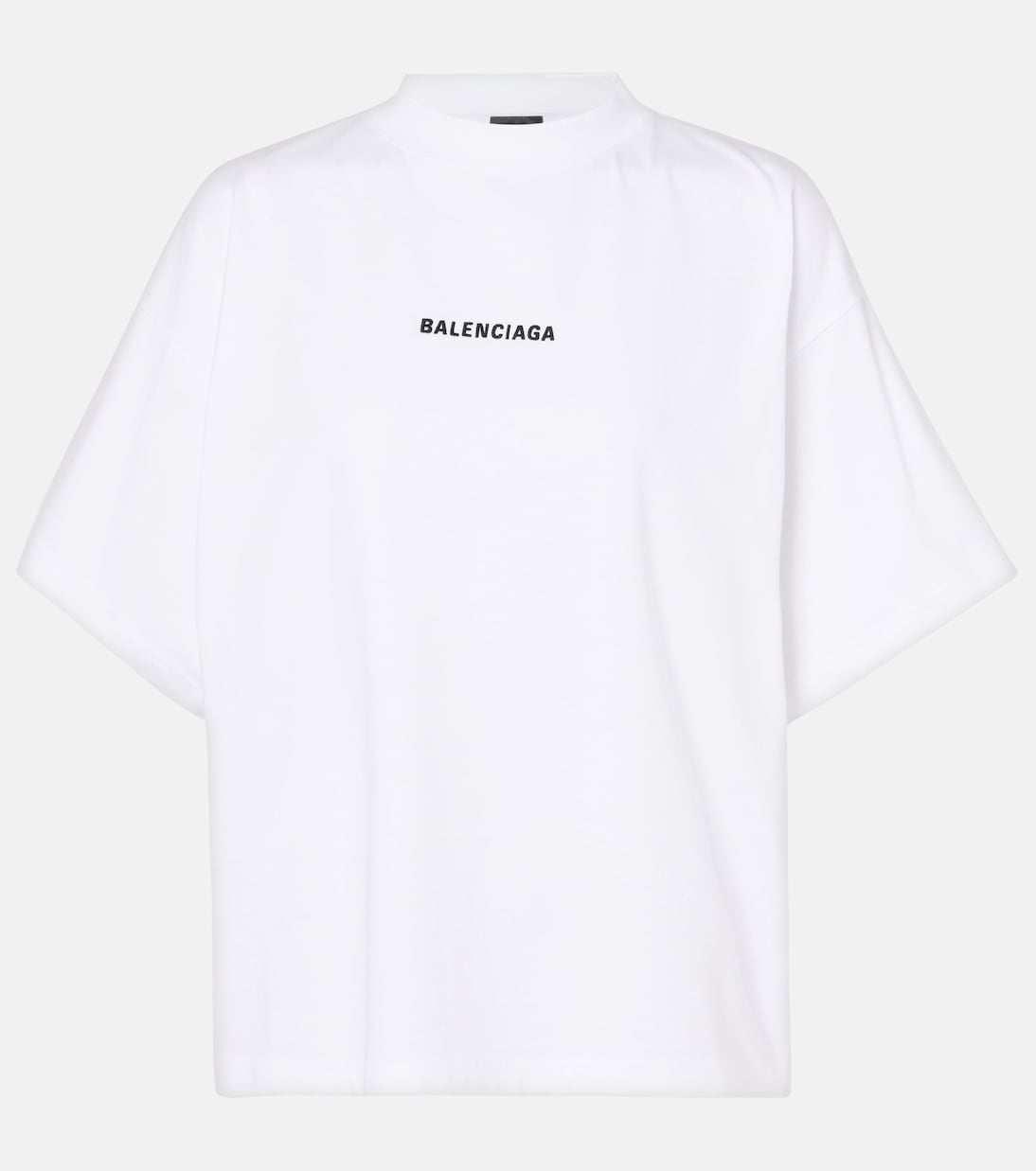 

Футболка из хлопкового джерси с принтом Balenciaga, White/Black