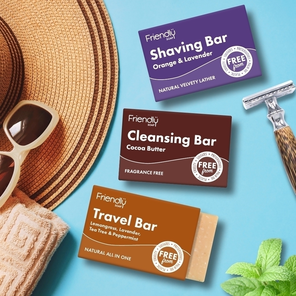 Натуральное мыло для бритья с ароматом апельсина и лаванды Friendly Soap, 95 гр — фото 4