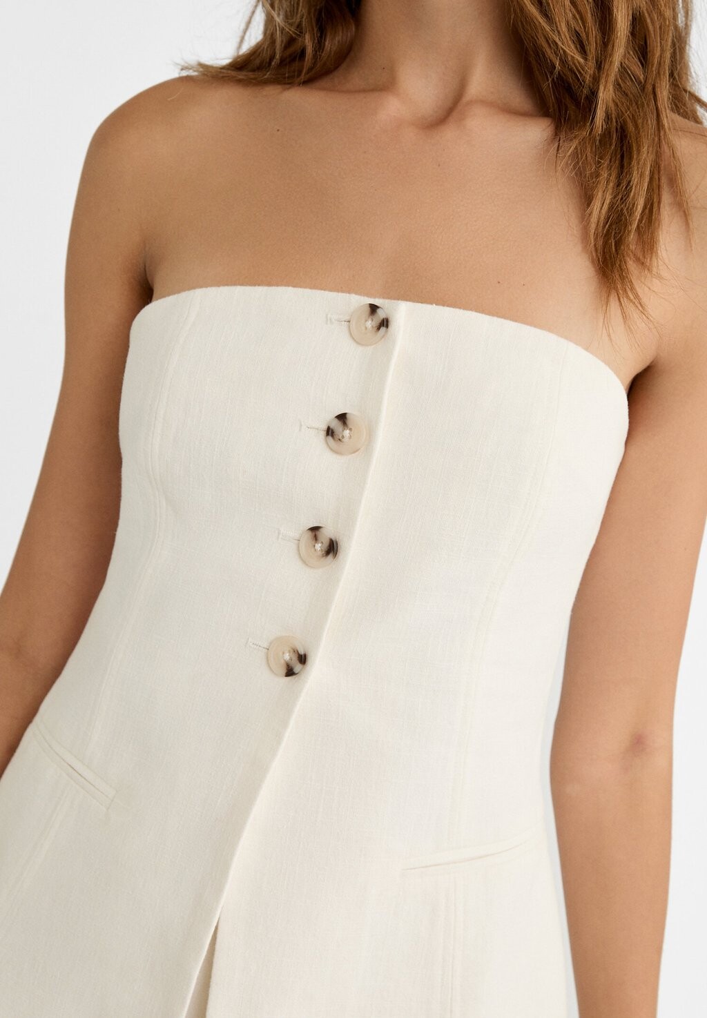 

Топ Buttoned Stradivarius, белый