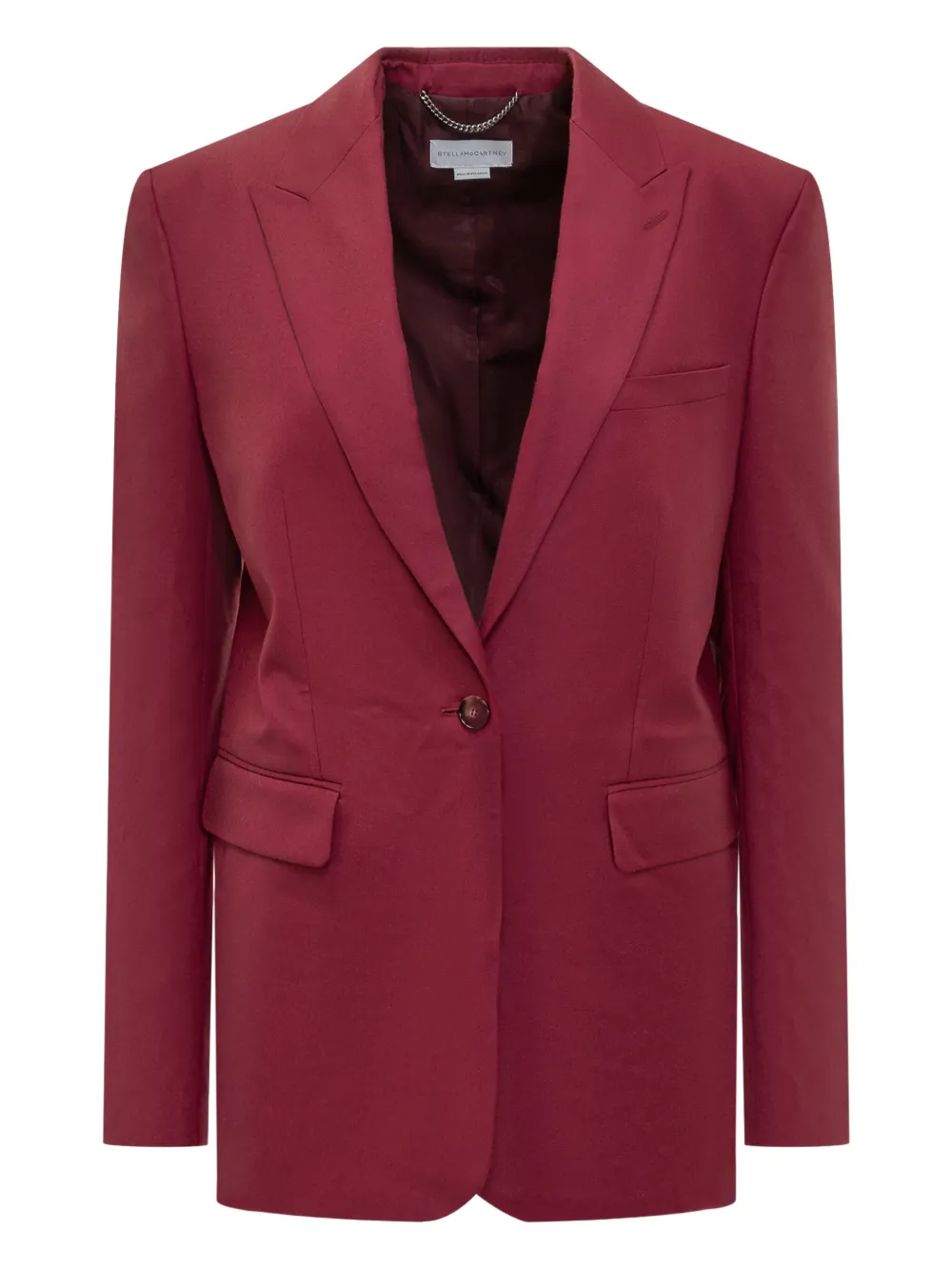 

Однобортный шерстяной пиджак STELLA MCCARTNEY, красный