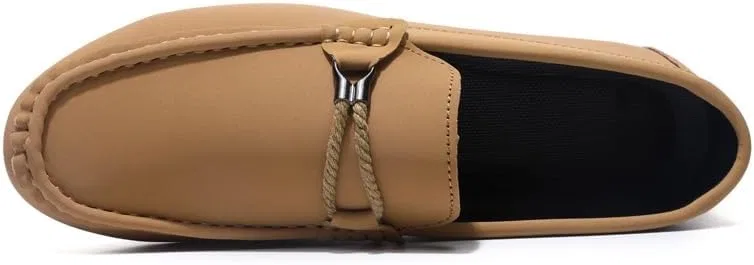 Лоферы мужские квадратный носок, Moccasins, Khaki PUGHGAETZF — фото 4
