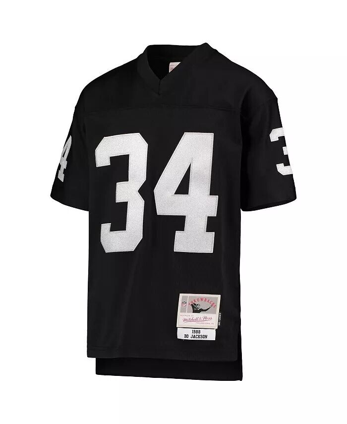 Черная футболка Big Boys Бо Джексона Las Vegas Raiders 1988 Legacy пенсионера Mitchell & Ness — фото 3