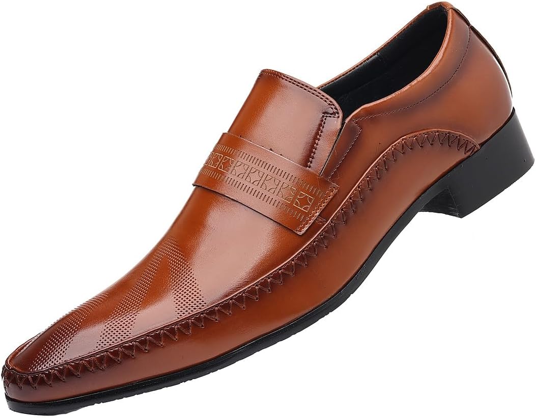 

Мужские кожаные слипоны Santimon, повседневные, для свадьбы, деловые лоферы, коричневый