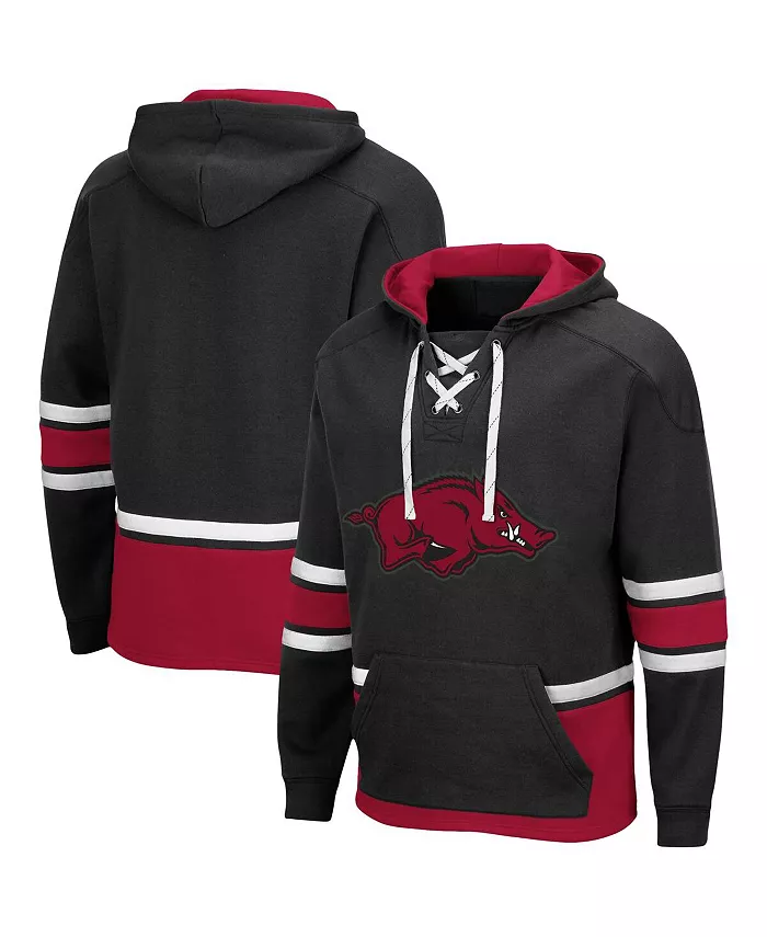 

Мужская толстовка с капюшоном Cardinal Arkansas Razorbacks Lace Up 3.0 Pullover Hoodie Colosseum, черный