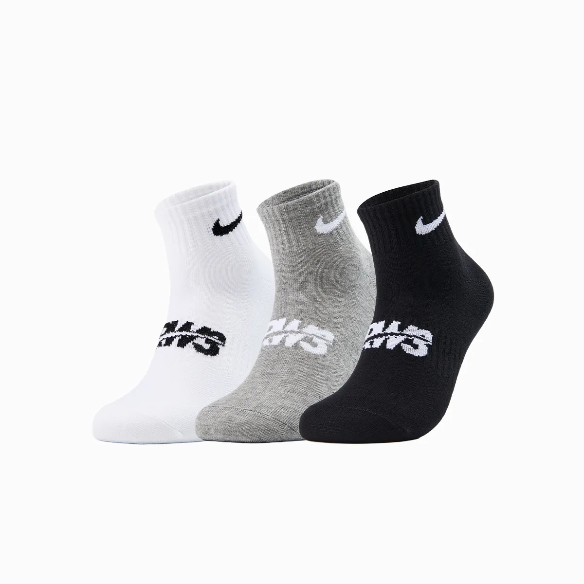 Носки 3Brand 3 пары для подростков Nike, White/Mountain Gray