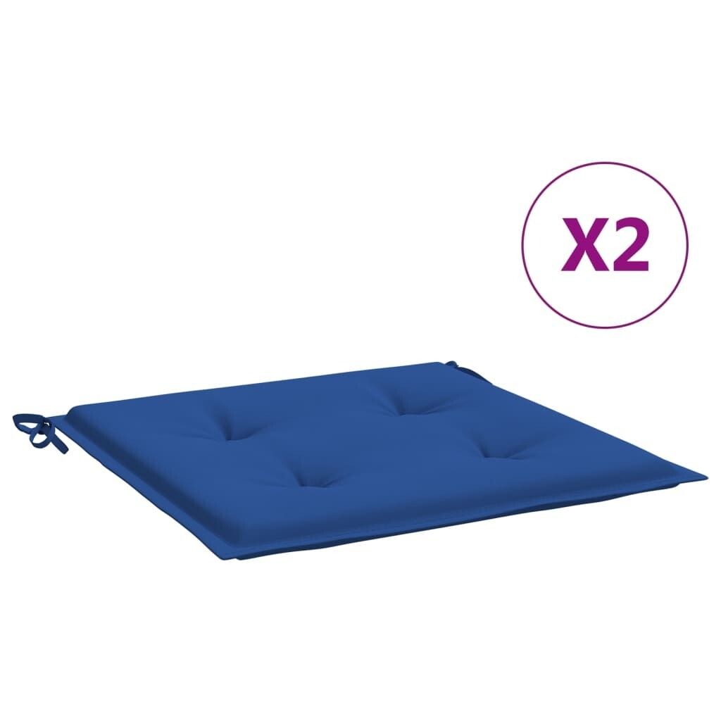 

VidaXL Подушки для садового стула 2 шт. Ярко-синий, 50x50x3 см, ткань Оксфорд
