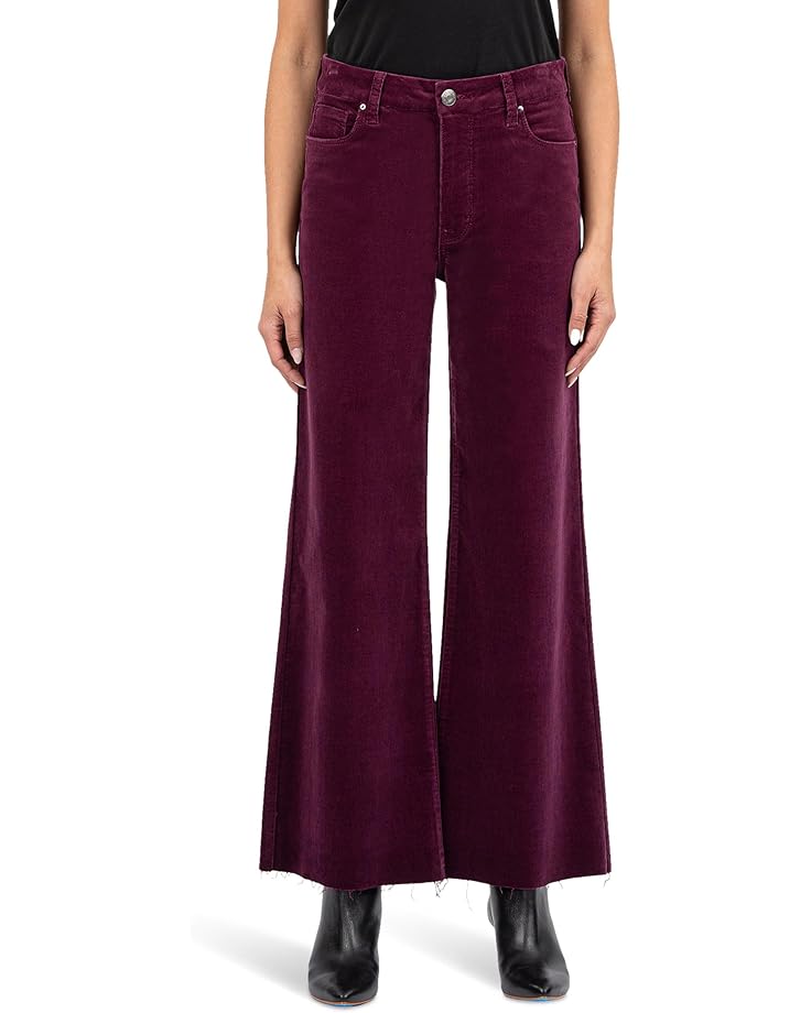 

Брюки KUT from the Kloth Meg High Rise Fab Ab Wide Leg Raw Hem-Long Inseam, цвет Mulberry