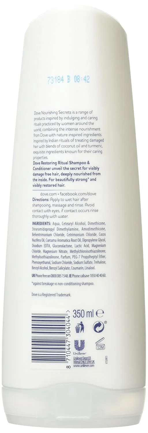 Кондиционер для волос «Balancing Rituals Coconut» от Dove, 350 мл, упаковка из. Toni&Guy — фото 2