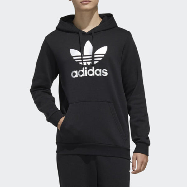 Толстовка men's originals trefoil foil sports black Adidas, черный — фото 3