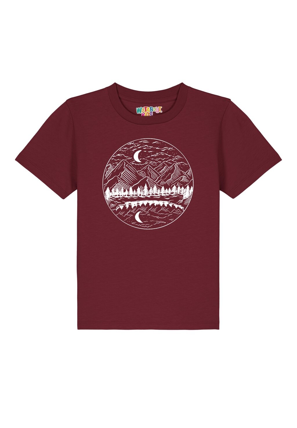 

Футболка с принтом MOUNTAINS BY NIGHT Watapparel, цвет burgundy