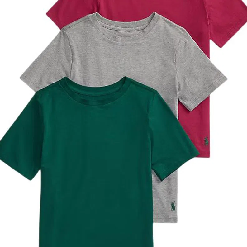 Топ для отдыха 3 Pack Polo Ralph Lauren Зеленый+Красный+Серый — фото 3