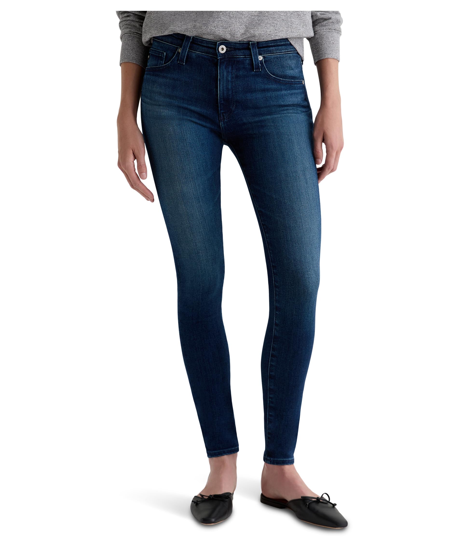 

Джинсы AG Jeans Farrah Mid Rise Skinny Jean In Epilogue, цвет Epilogue