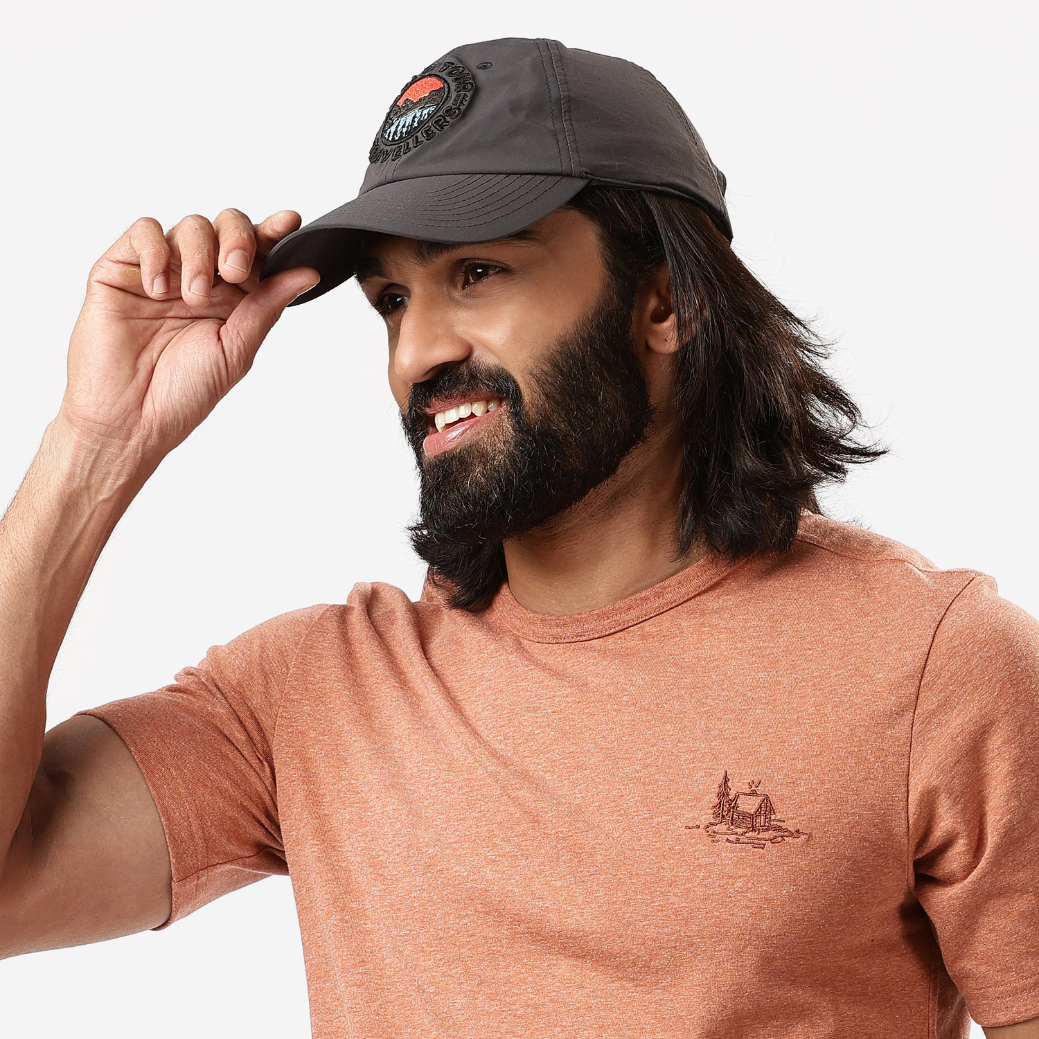 

Унисекс треккинговые кепки Forclaz TRAVEL 500 угольно-серые