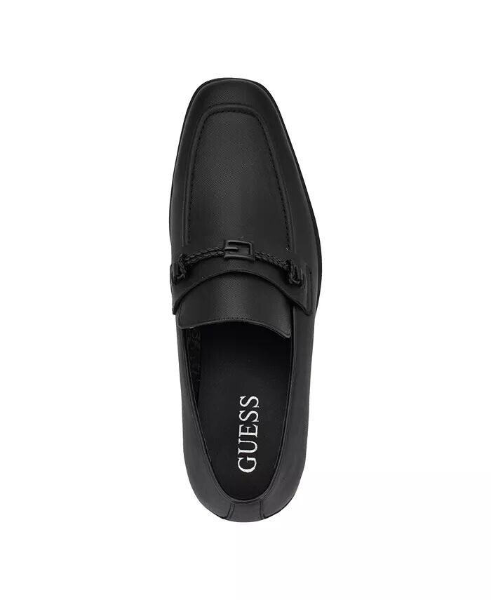 Мужские лоферы без шнуровки с квадратным носком Hare GUESS, черный — фото 4