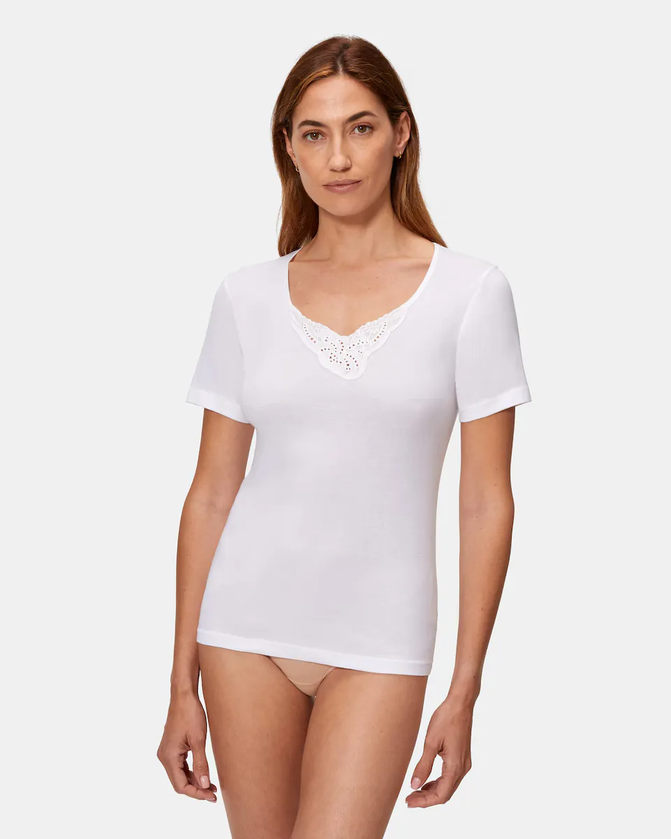 

Женская футболка с коротким рукавом и декольте Playtex, белый