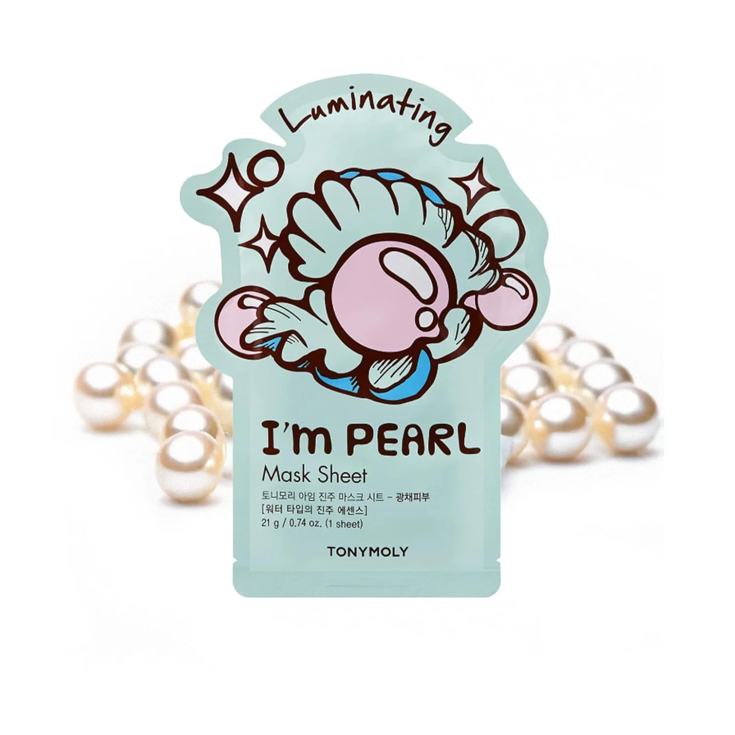 Набор TONYMOLY — I’m Real Sheet Mask Set - набор корейских тканевых масок для увлажнения, успокоения и питания кожи 1 штука (1 шт.), Pearl 1 Count