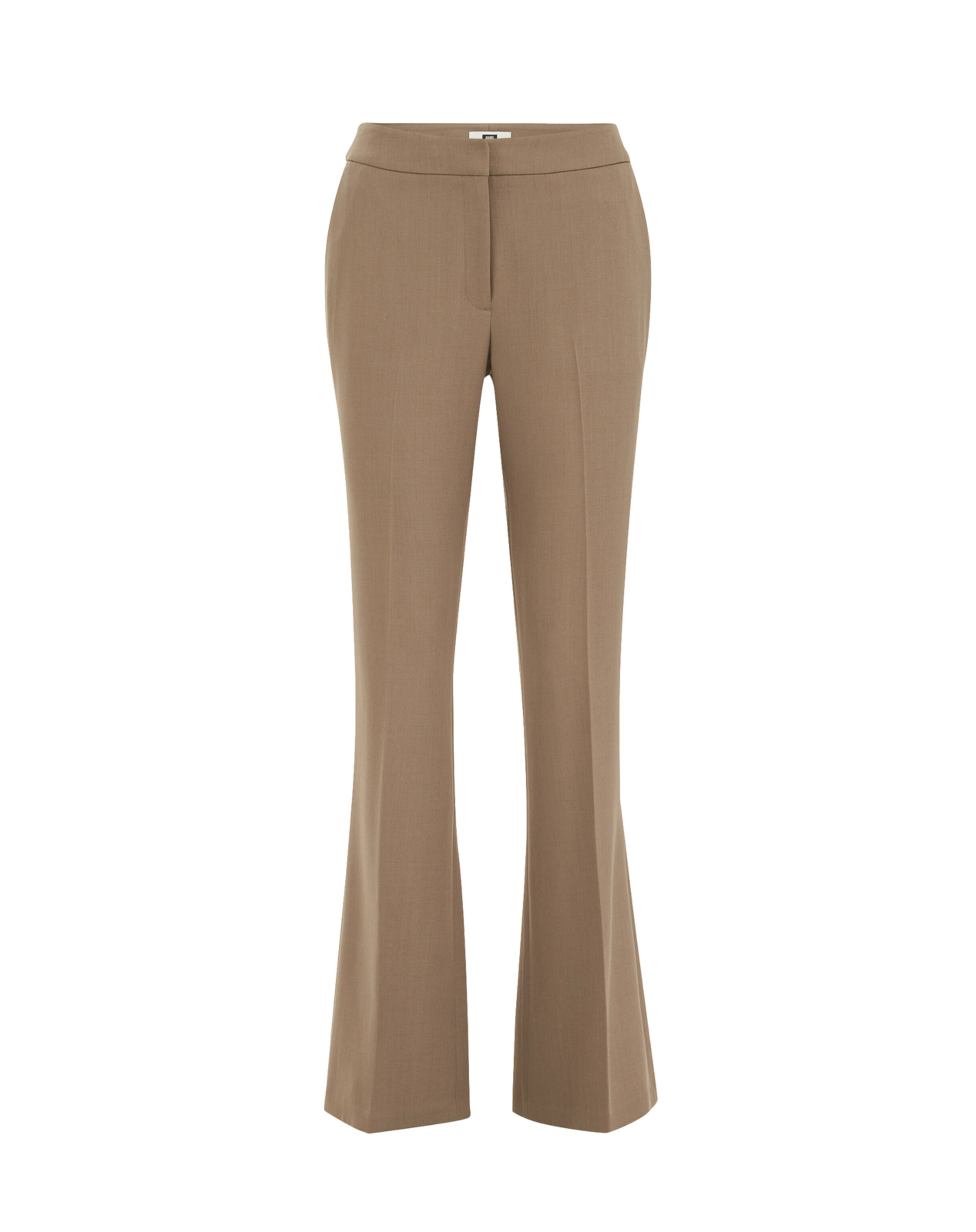 

WE Fashion Брюки с расклешенными складками в цвете Taupe
