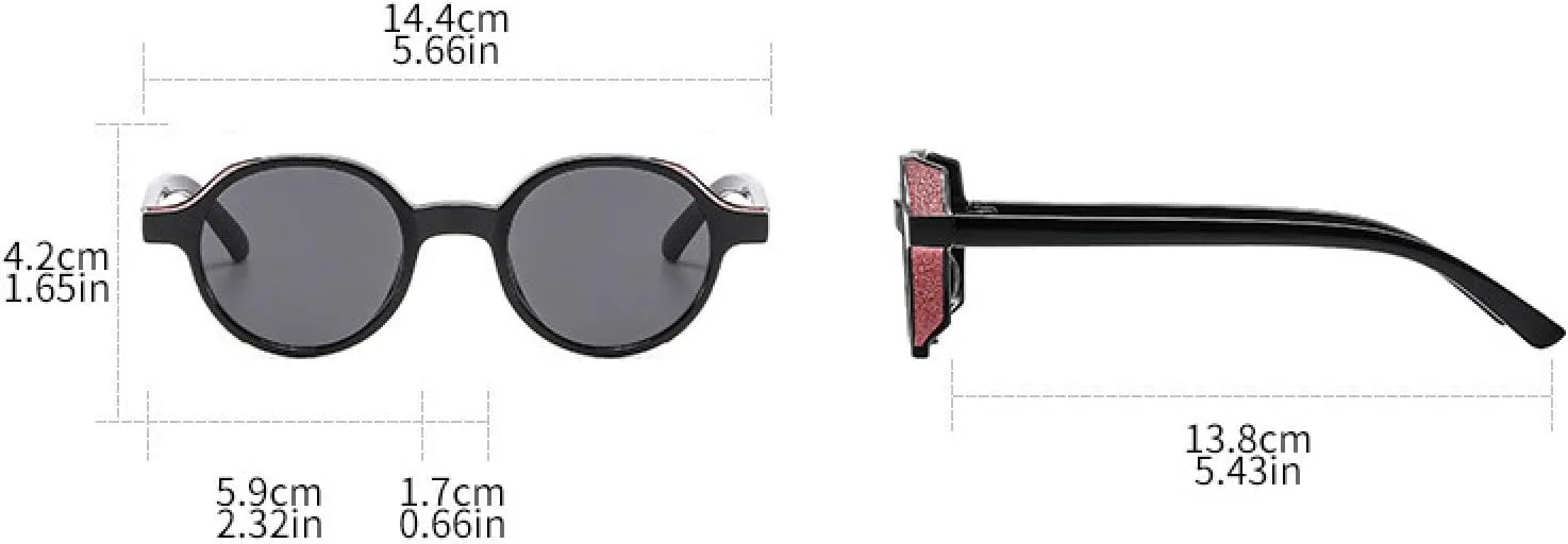 

Популярные мужские круглые солнцезащитные очки для женщин в винтажном стиле, желейного цвета, модные пляжные очки с защитой от УФ-излучения UV400 TVTBBVV, Black-brown