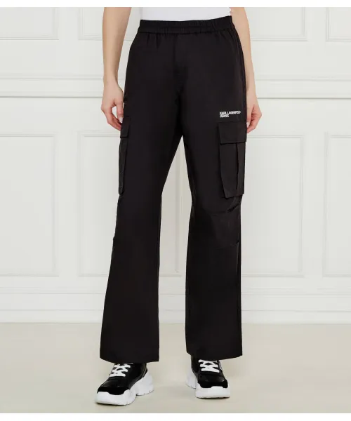 

Брюки-Карго Flare fit Karl Lagerfeld Jeans, черный