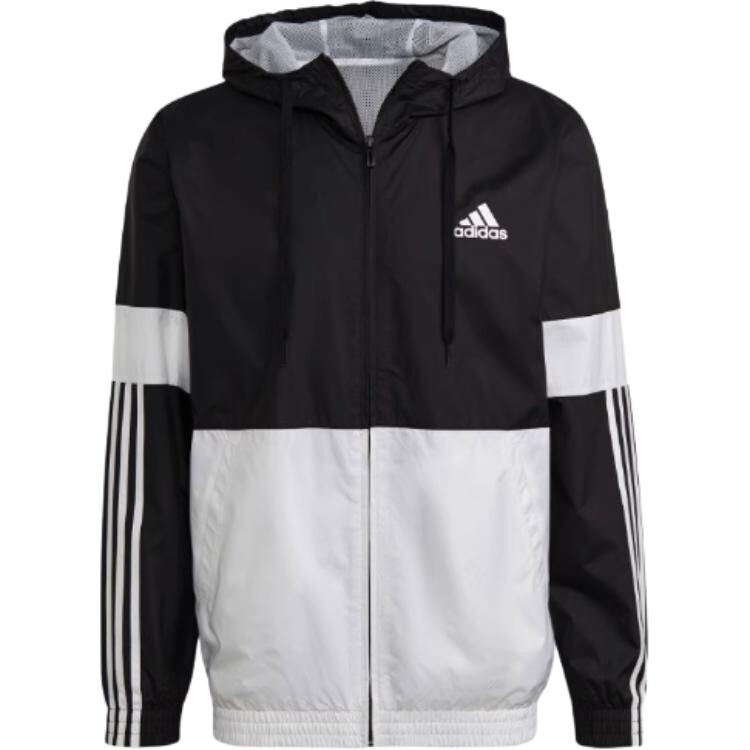 

Куртка мужская черная/белая Adidas, черный/белый