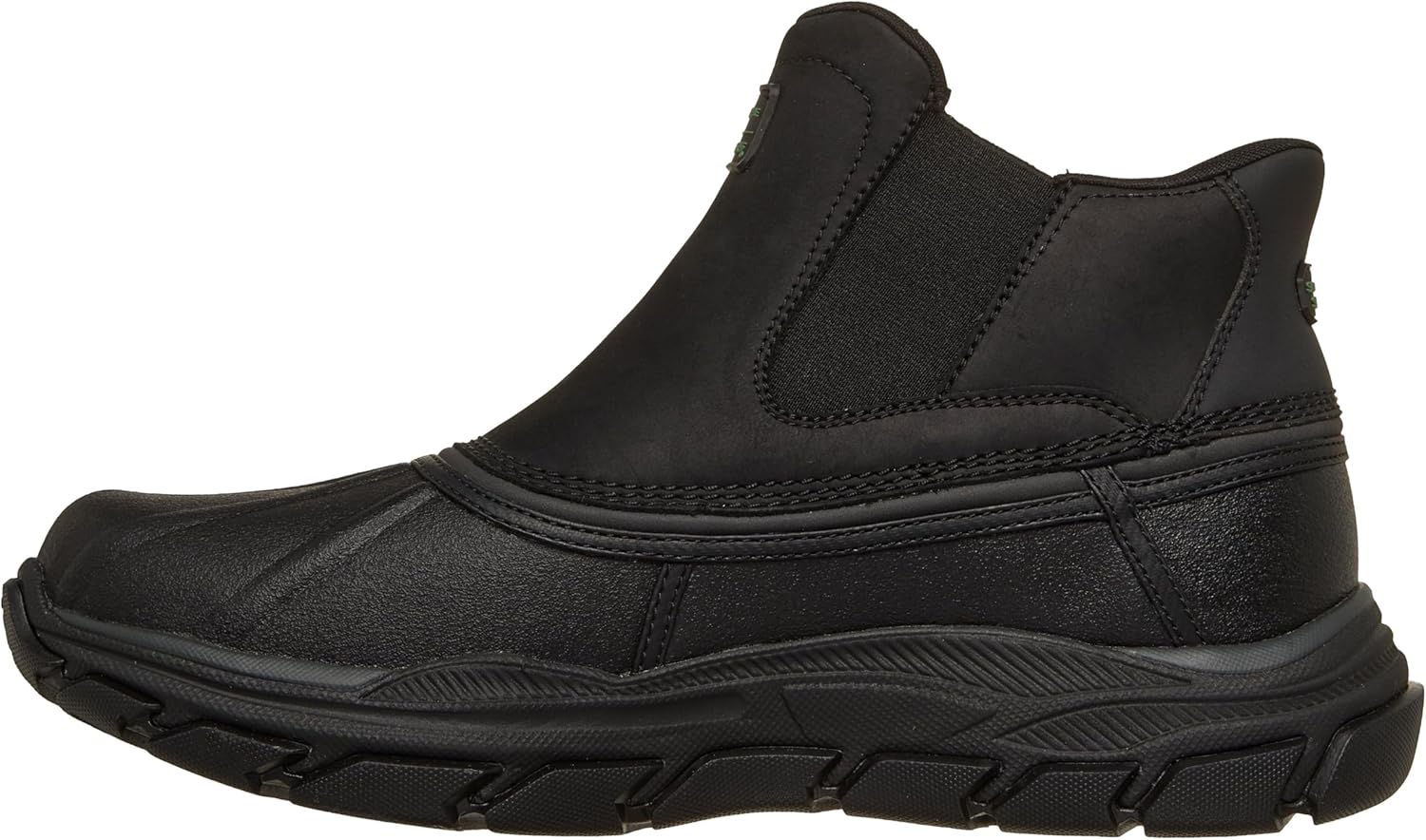 Мужские ботинки Skechers John Deere слипоны средней посадки водонепроницаемые Chelsea Duckboot с резиновой подошвой Goodyear, черный — фото 3