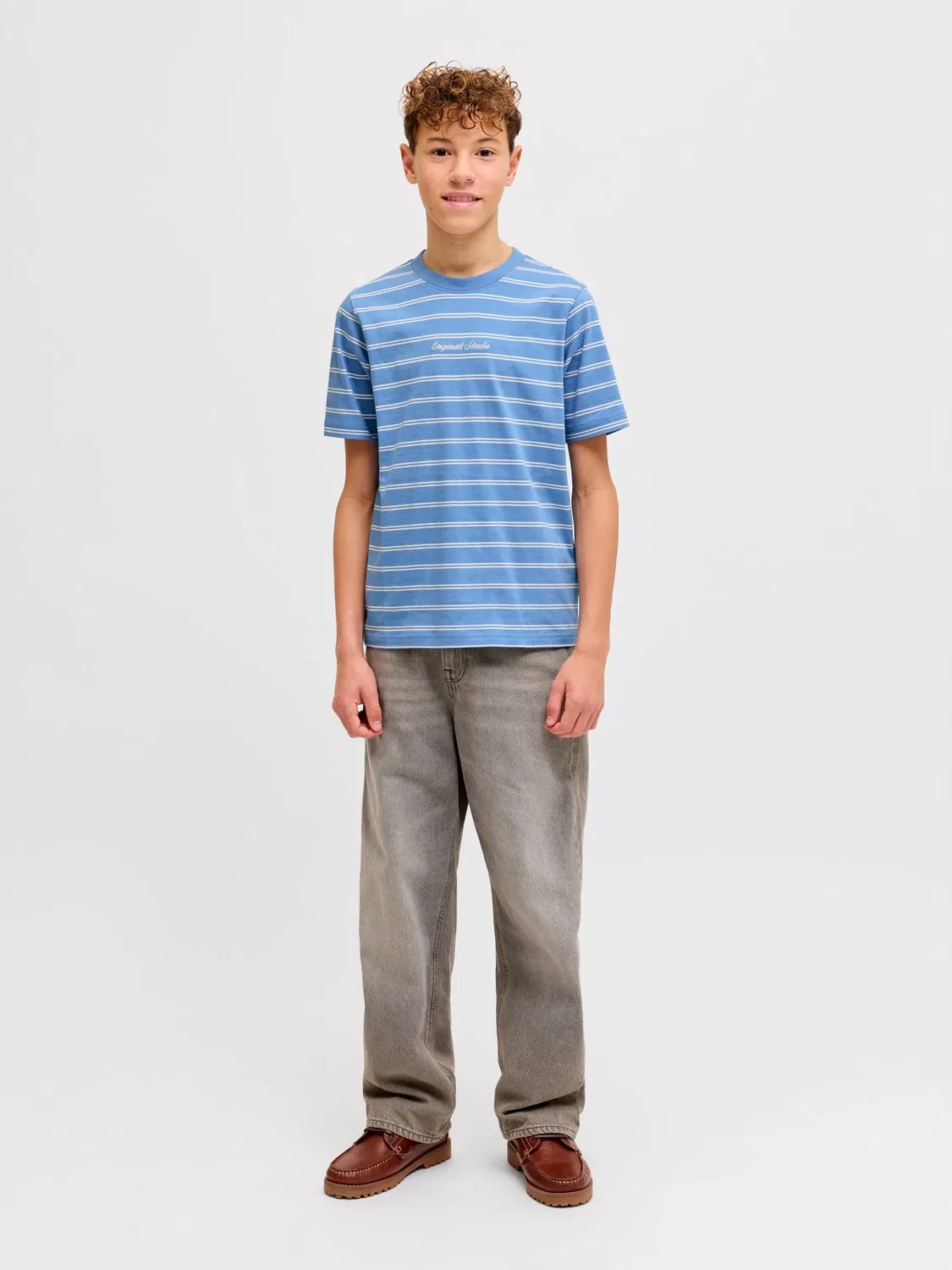 Футболка свободного кроя JACK & JONES Junior, марина — фото 4