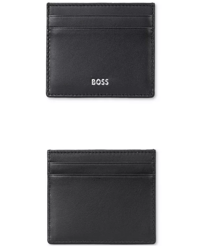 

Мужской кожаный картхолдер Randy Hugo Boss, черный