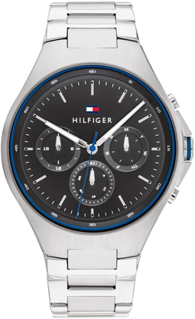 

Мужские модные кварцевые часы Tommy Hilfiger из нержавеющей стали, Grey